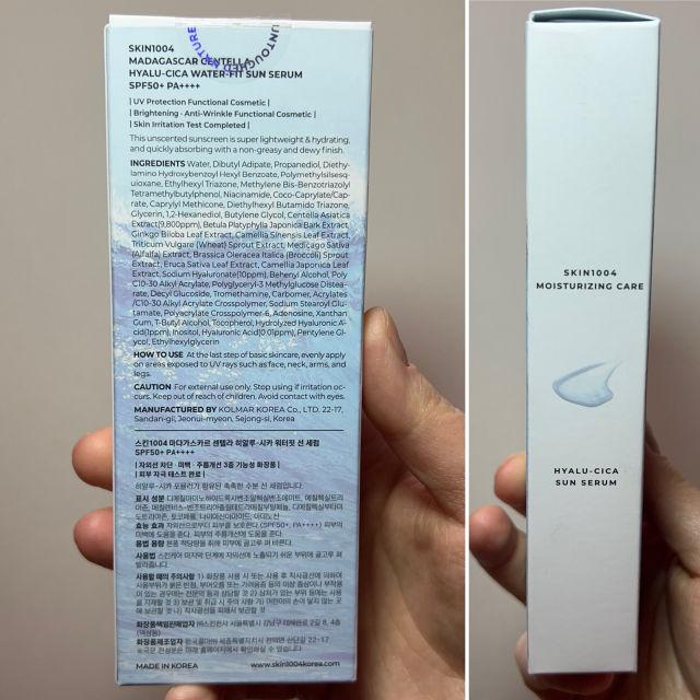 Madagascar Centella Hyalu-Cica Water-Fit Sun Serum SPF50+ PA++++ product review