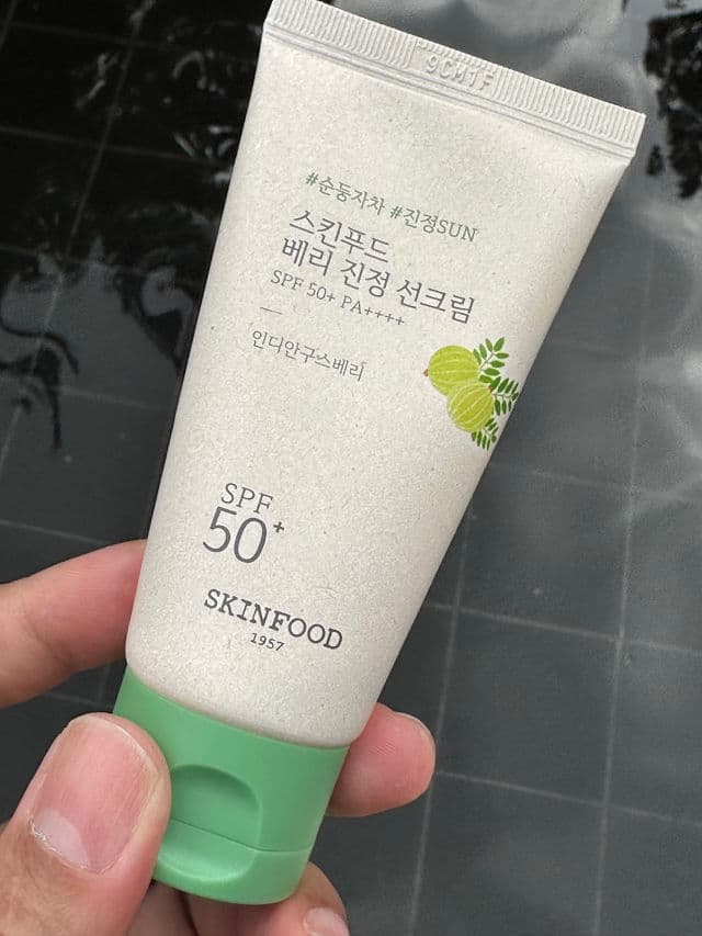 SKINFOOD Berry Soothing Sun Cream SPF50+ PA++++ review photo by RBme