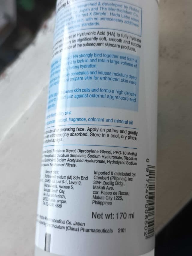 Hada Labo Gokujyun Hyaluronic Acid Lotion  review photo by Avrelayne