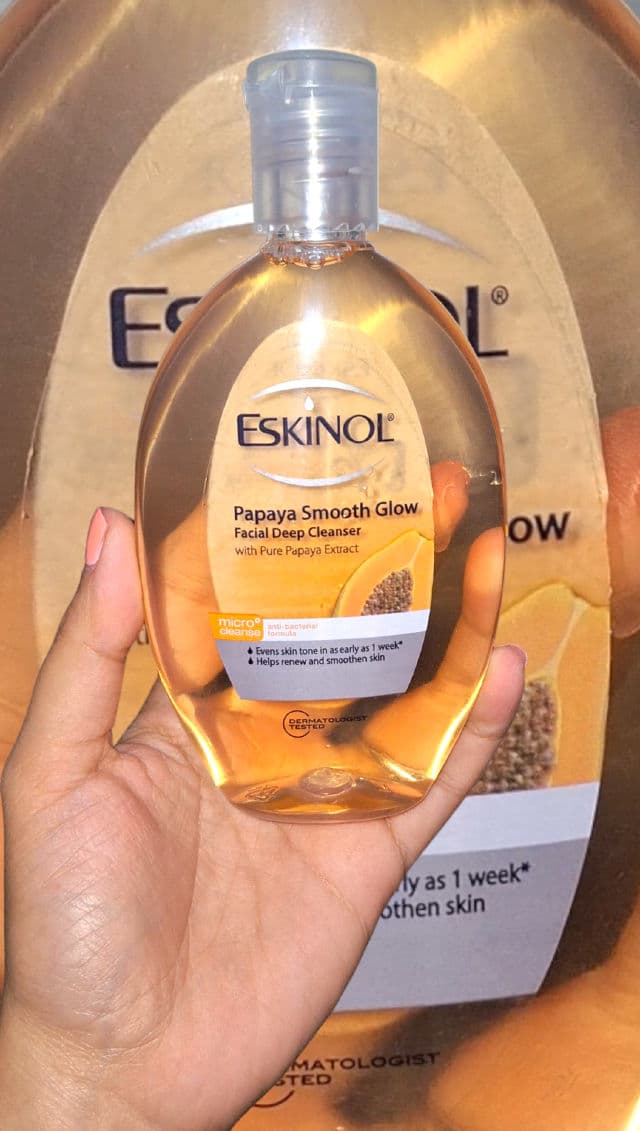 Eskinol Papaya Smooth White Facial Deep Cleanser with Pure Papaya Extract review photo by Sophiaeiou