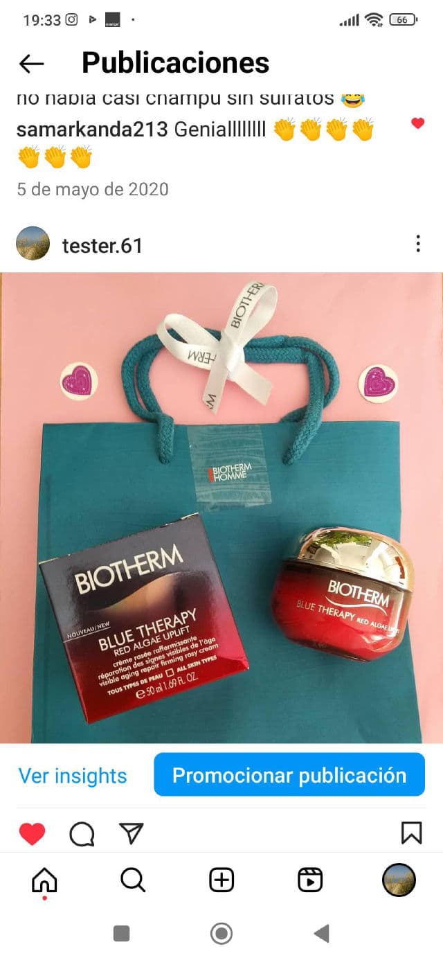 Biotherm Blue Therapy Red Algae Uplift Cream Day review photo by MariCinti