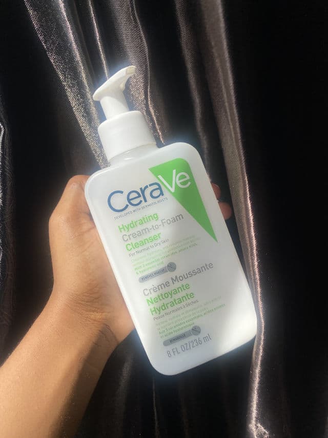CeraVe Hydrating Cream-to-Foam Cleanser review photo by skinwithdada