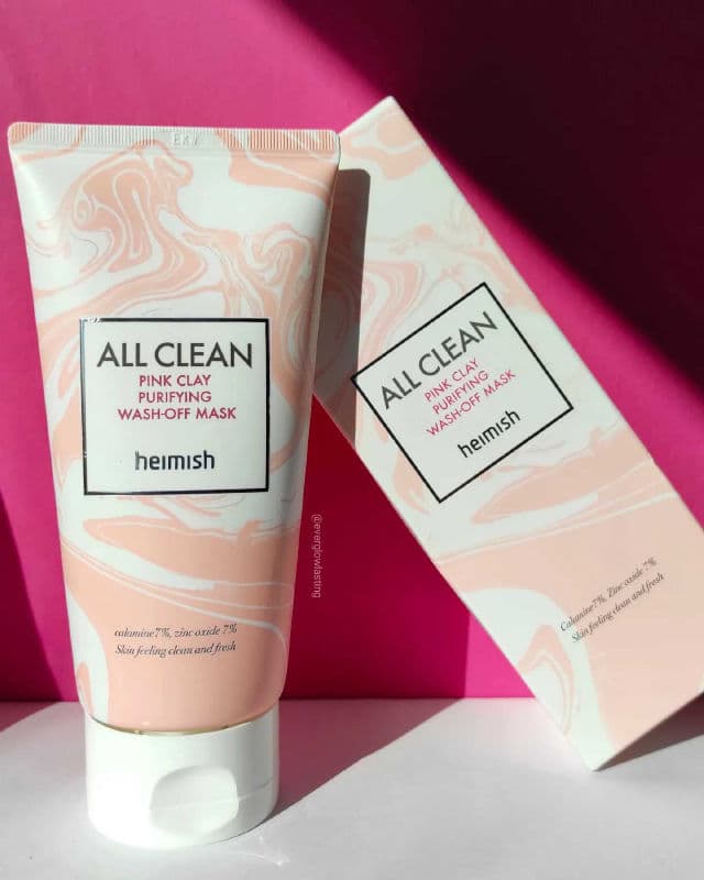 Heimish All Clean Pink Clay Purifying Wash Off Mask review photo by everglowlasting