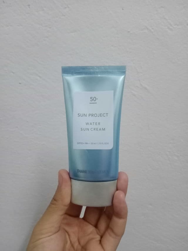 THANK YOU FARMER Sun Project Water Sun Cream SPF50+ PA+++ review photo by skinXperimentbytheha