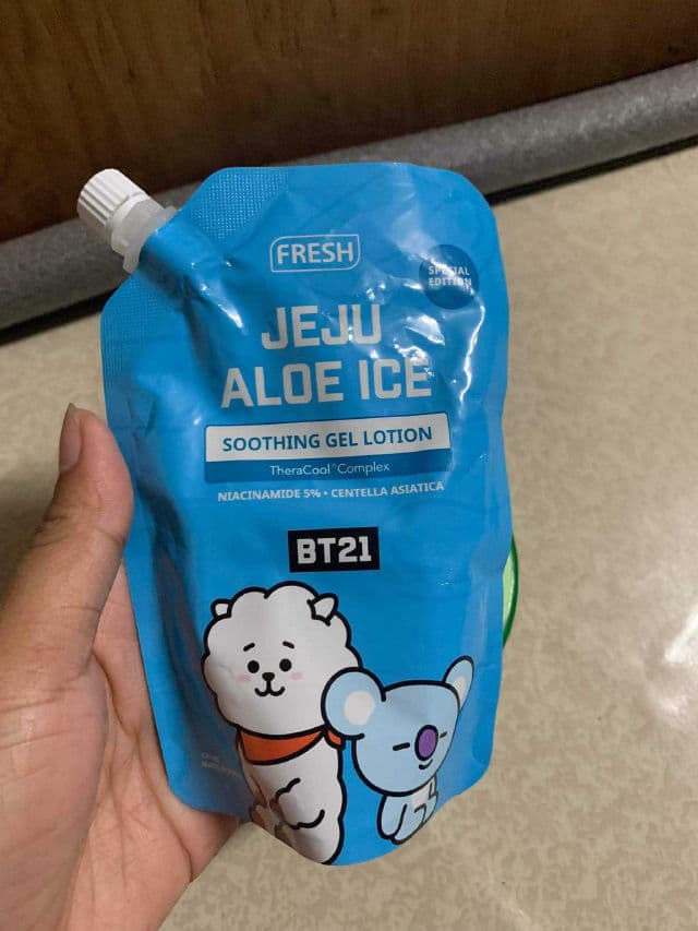 Fresh Skinlab Jeju Aloe Ice Soothing Gel Lotion BT21 Edition review photo by Abing
