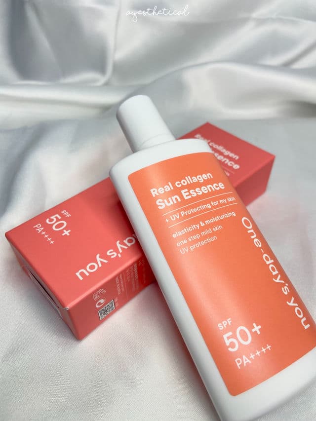 One-day's you Real Collagen Sun Essence SPF50+ PA++++ review photo by ayesthetical