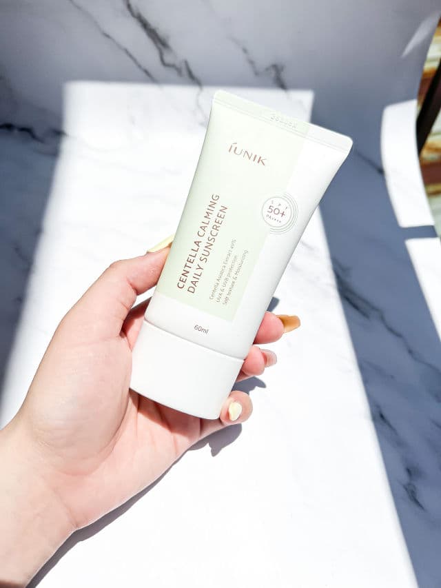 Iunik Centella Calming Daily Sunscreen SPF 50 PA++++ review photo by thenameszarah