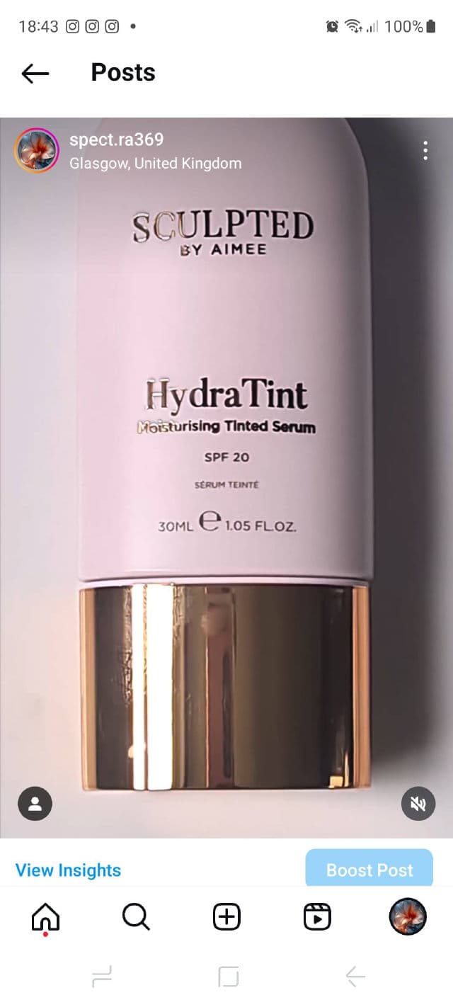 Sculpted by Aimee HydraTint Moisturising Tinted Serum review photo by Spectra369