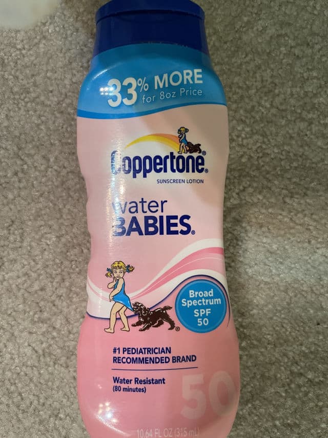 Coppertone Water Babies Lotion SPF 50 review photo by MonaLisa37