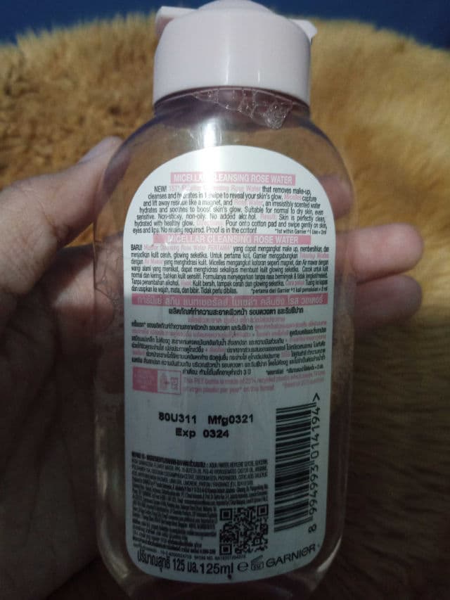 Garnier SkinActive Water Rose Micellar Cleansing Water review photo by SekarZone