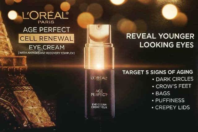 L'Oreal Paris Age Perfect Cell Renew Eye Cream review photo by influencer716mama