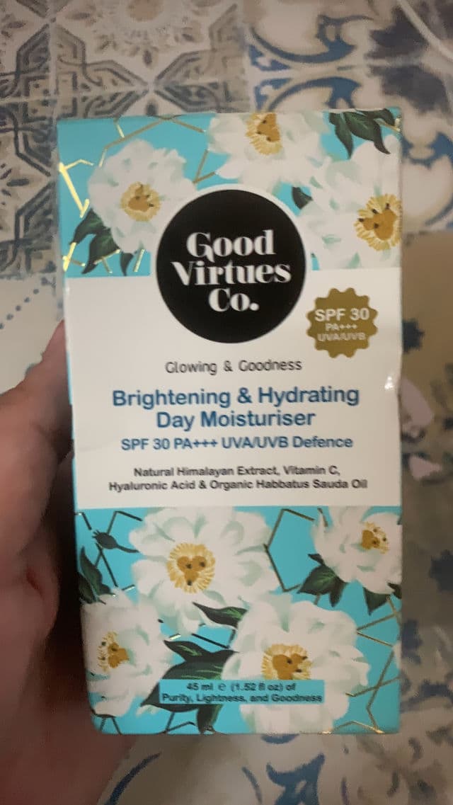 Good Virtues Co. Glowing & Goodness Brightening Day Cream SPF 30 PA +++  review photo by Nafbj