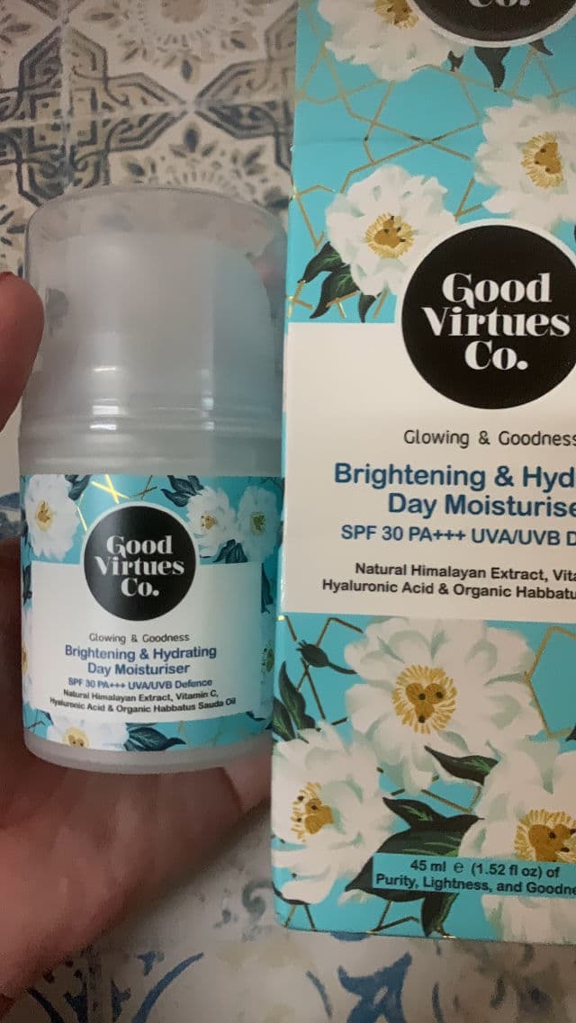 Good Virtues Co. Glowing & Goodness Brightening Day Cream SPF 30 PA +++  review photo by Nafbj