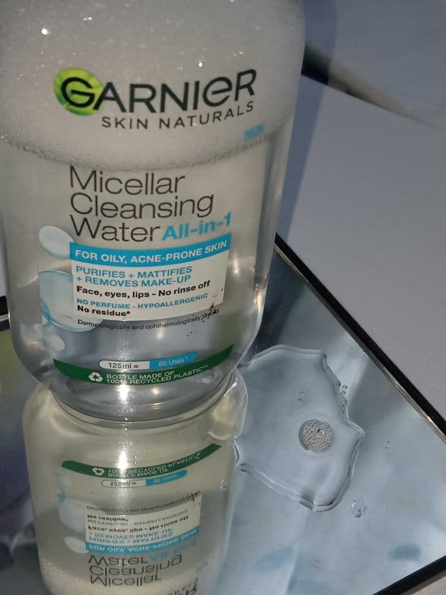 Garnier Micellar Cleansing Water For Oily Acne-Prone Skin review photo by lalileilalilali