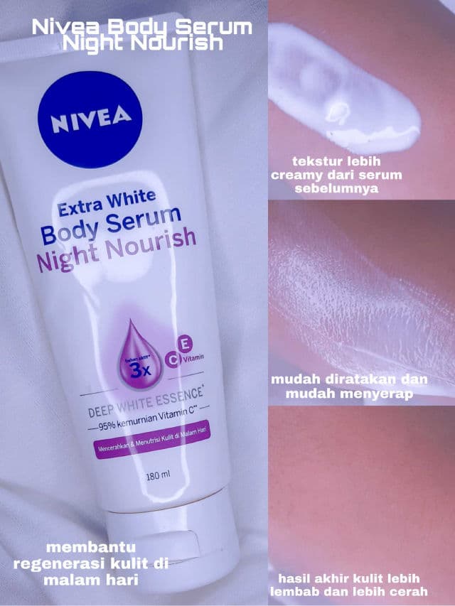 Nivea Extra White Night Nourish Serum review photo by salsabilaiswoyo