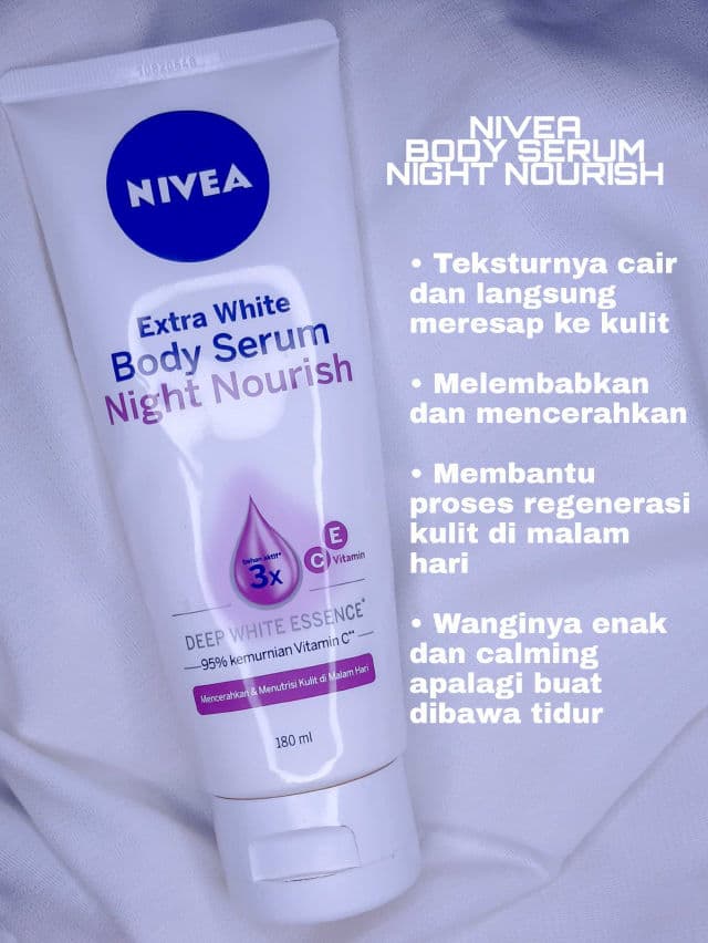 Nivea Extra White Night Nourish Serum review photo by salsabilaiswoyo