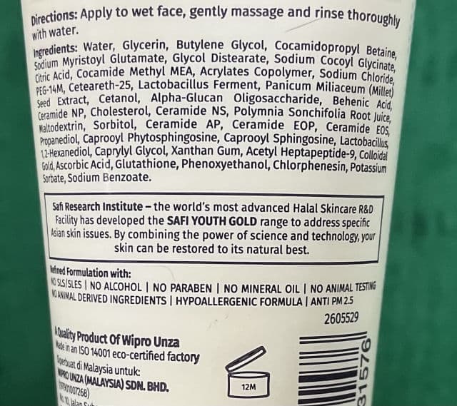 Safi Youth Gold Sensitive Biome Rescue Youthful Balancing Cleanser review photo by aleeyalee