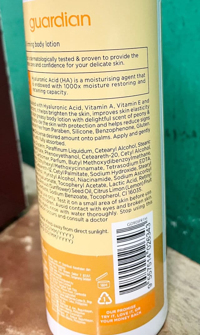 Guardian Brightening & Firming Body Lotion review photo by aleeyalee