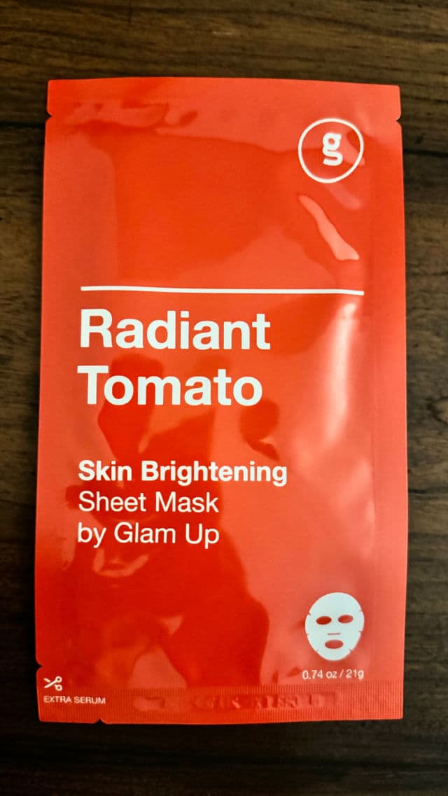 Glam Up Radiant Tomato Sheet Mask review photo by CynthReviews