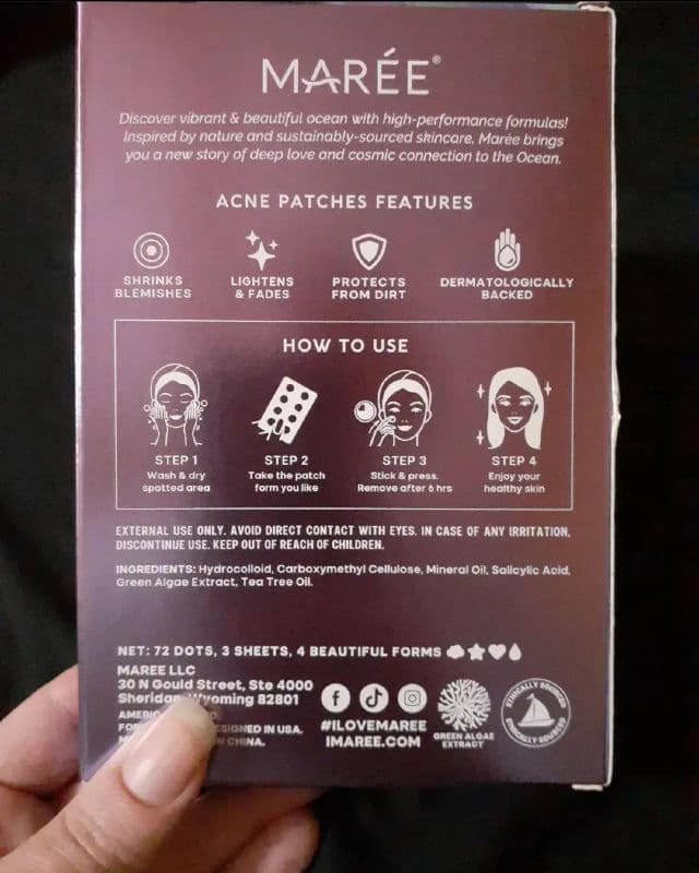 Marée Marine Skincare Acne Patches review photo by FluffyBunnyWarrior