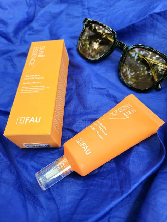 FAU Cosmetics Skin Solution Sun Essence SPF 50 ++++  review photo by Xavigilfilm