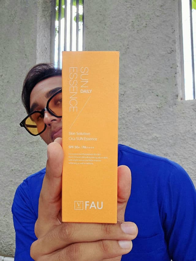 FAU Cosmetics Skin Solution Sun Essence SPF 50 ++++  review photo by Xavigilfilm