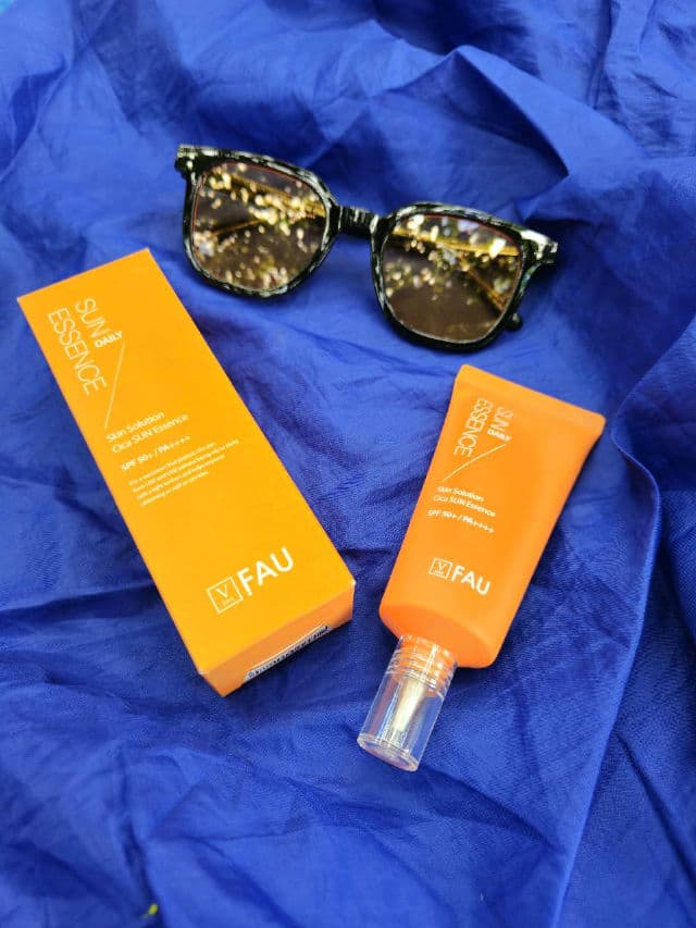 FAU Cosmetics Skin Solution Sun Essence SPF 50 ++++  review photo by Xavigilfilm