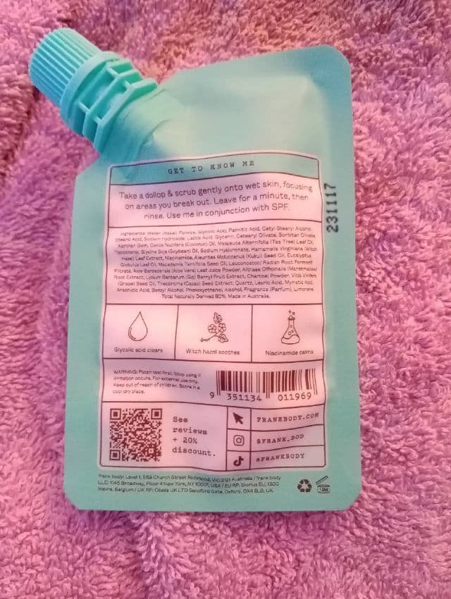 Frank Body Glycolic Body Scrub review photo by iamteresah