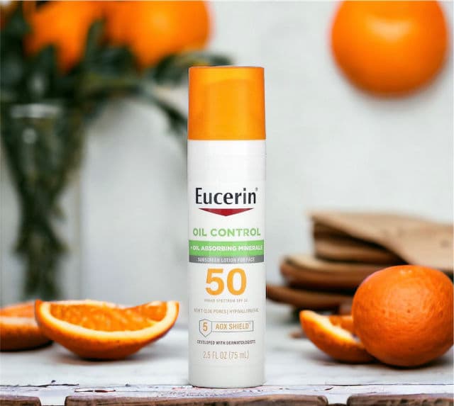 Eucerin Oil Control SPF 50 Face Sunscreen Lotion with Oil Absorbing Minerals review photo by Sparklyskincare