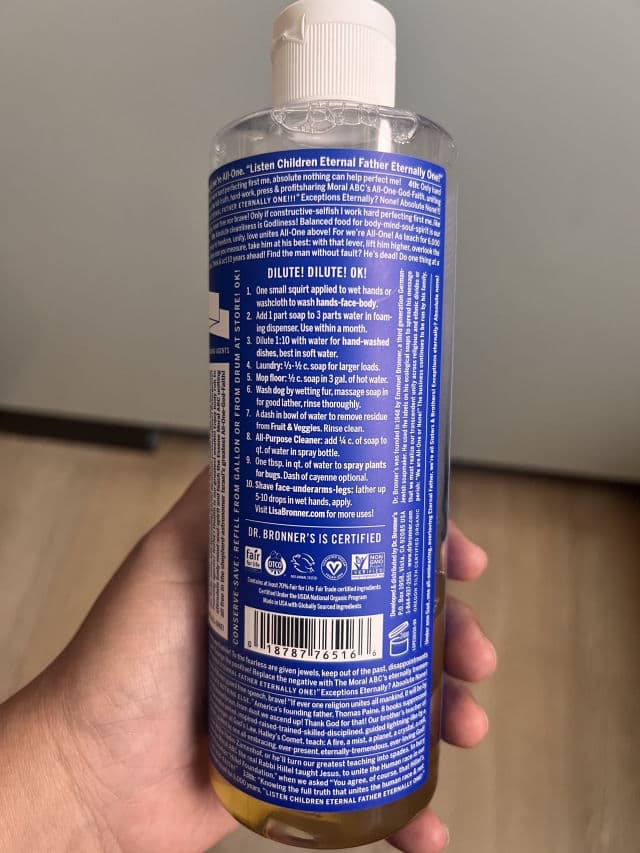 Dr. Bronner's Peppermint - Pure-Castile Liquid Soap review photo by Productreviewer