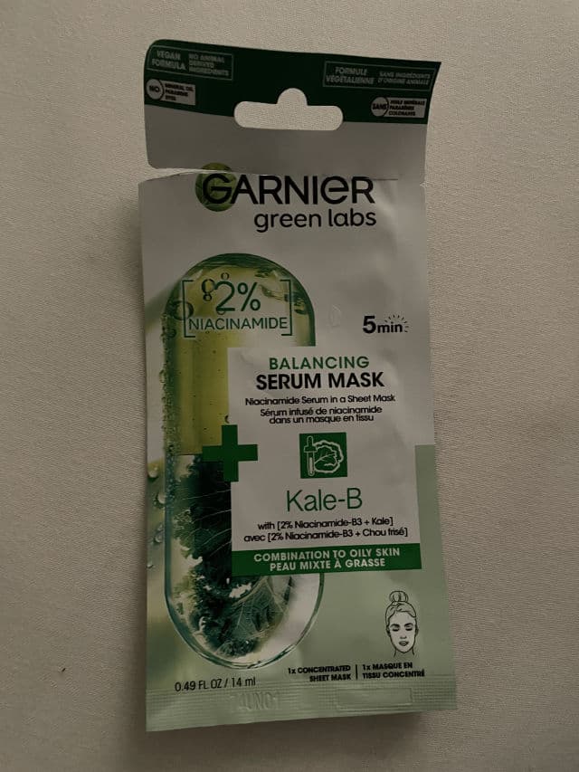 Garnier 2% Niacinamide + Kale Detox Ampoule Sheet Mask review photo by LuLizardo