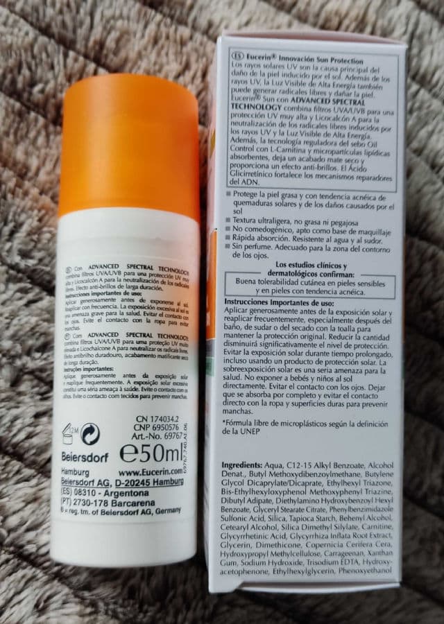 Eucerin Sun Gel-Cream Oil Control SPF 50+ review photo by Noepuime