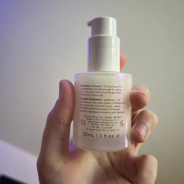 Herbivore Botanicals Milky Way 10% AHA + Oat Soothing Exfoliating Serum review photo by kaylathagemini