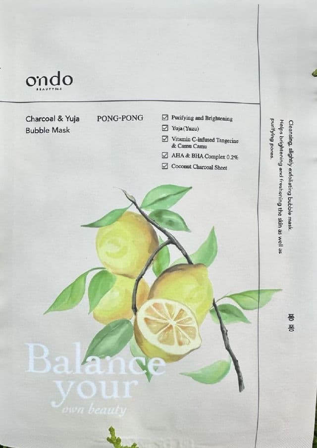 Ondo Beauty 36.5 Charcoal & Yuja Bubble Mask review photo by mybeautykarma