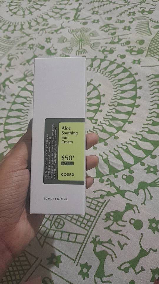 COSRX Aloe Soothing Sun Cream SPF50+ PA+++ review photo by skincareblogg1