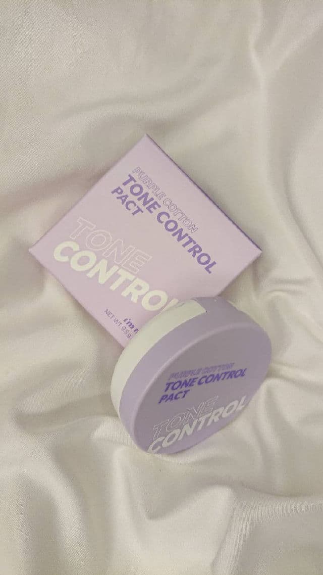 I'M MEME Purple Cotton Tone Control Pact review photo by vvyrzm