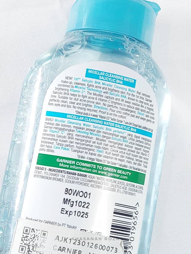 Garnier Micellar Cleansing Water Salicylic BHA review photo by roza