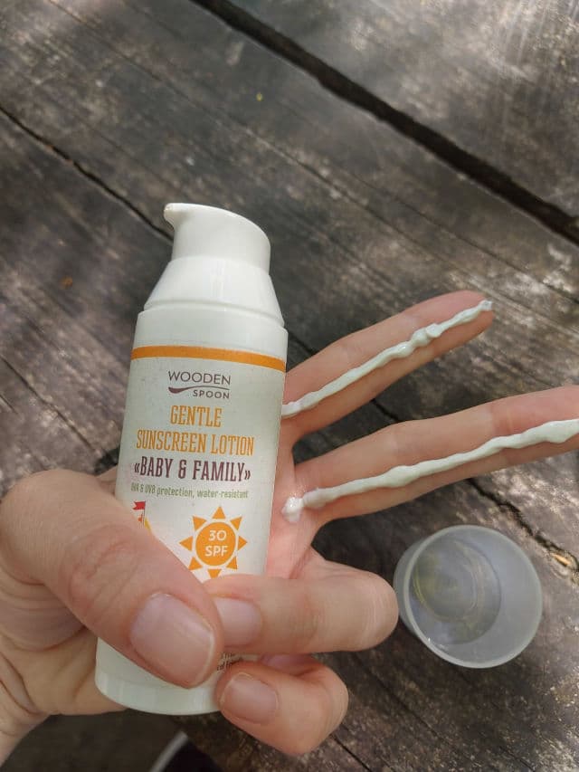 Wooden Spoon Sunscreen Lotion “Baby & Family” SPF 30 review photo by MaGaGaria