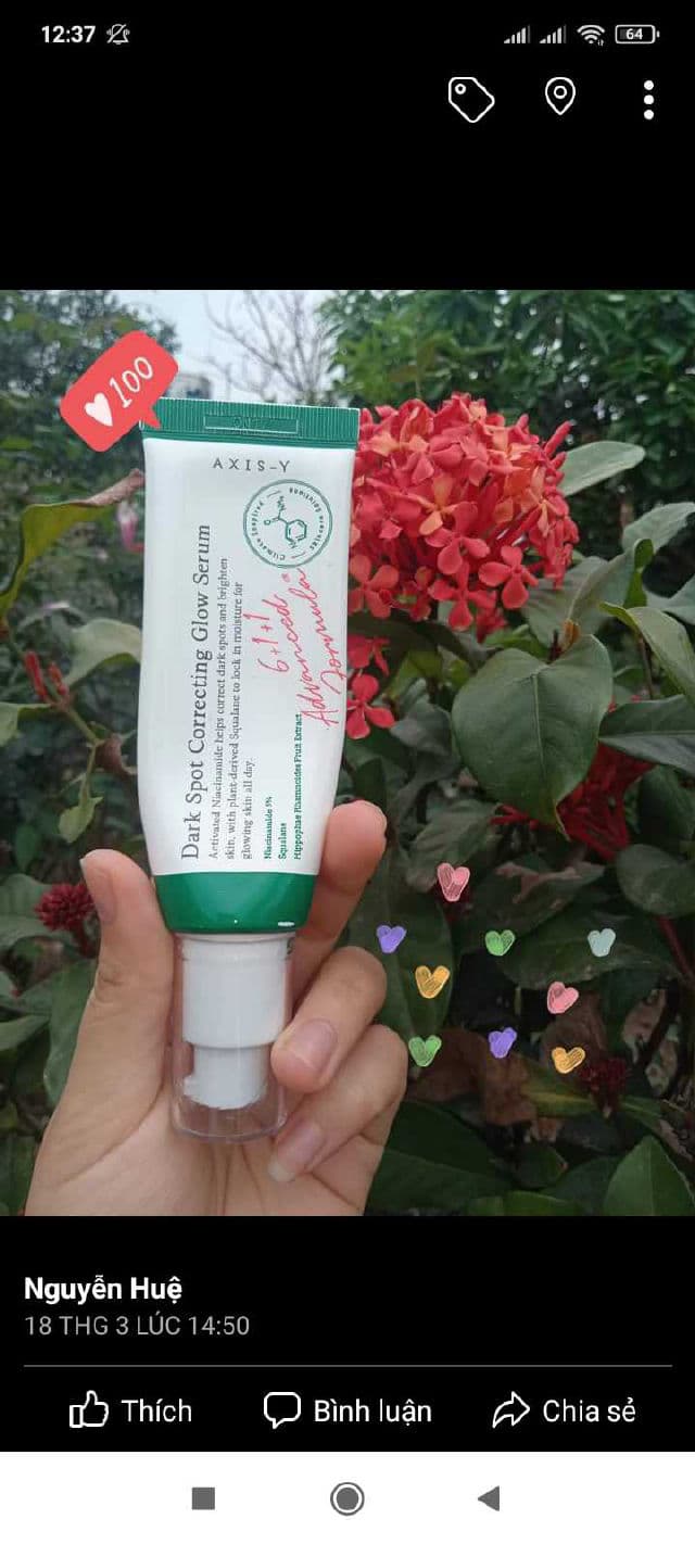 AXIS-Y Dark Spot Correcting Glow Serum review photo by Huenguyenrosie