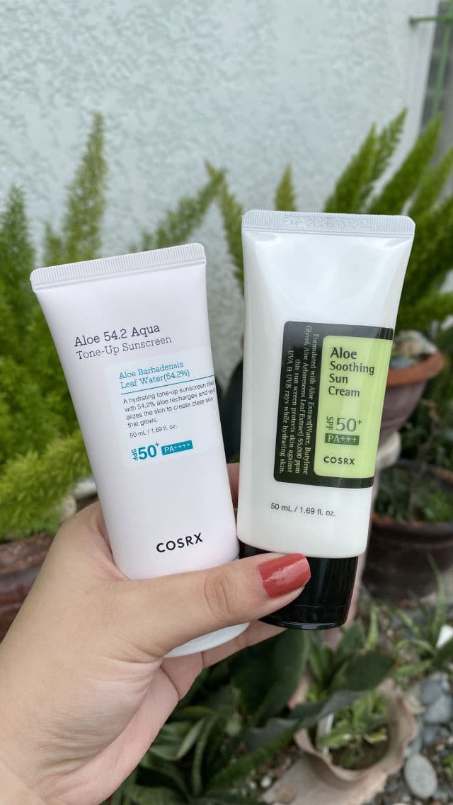 COSRX Aloe Soothing Sun Cream SPF50+ PA+++ review photo by macromakeupbeauty