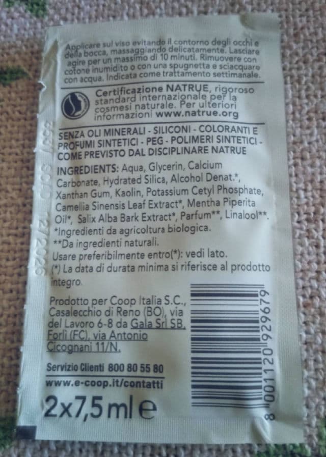 Viviverde Coop Maschera Purificante Seboriequilibrante review photo by PickyMickys