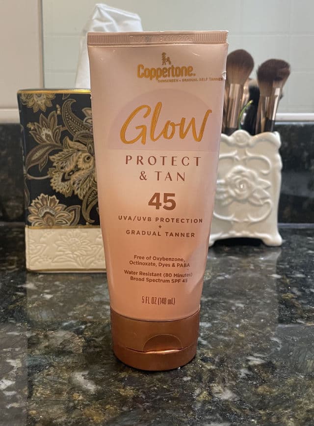 Coppertone Glow Protect &Tan SPF 45 Sunscreen Lotion review photo by Rosiebeauty