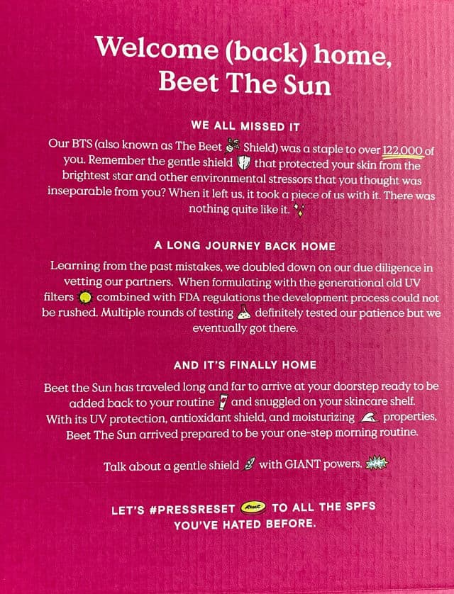 Krave Beauty Beet The Sun SPF 40 PA+++ review photo by Mereditht