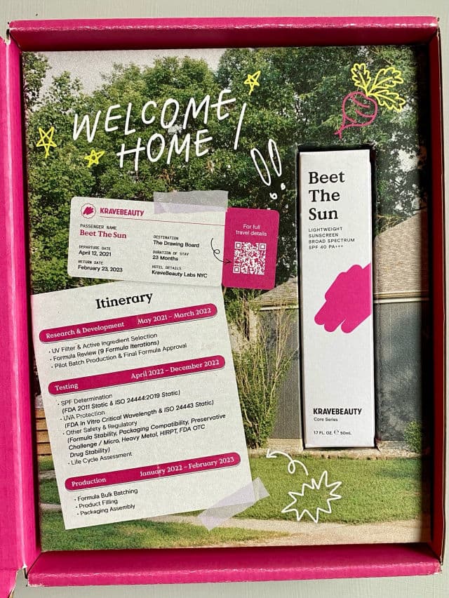 Krave Beauty Beet The Sun SPF 40 PA+++ review photo by Mereditht