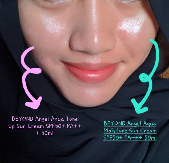 Beyond Angel Aqua Moisture Sun Cream SPF50+ PA+++ review photo by nrzlkha