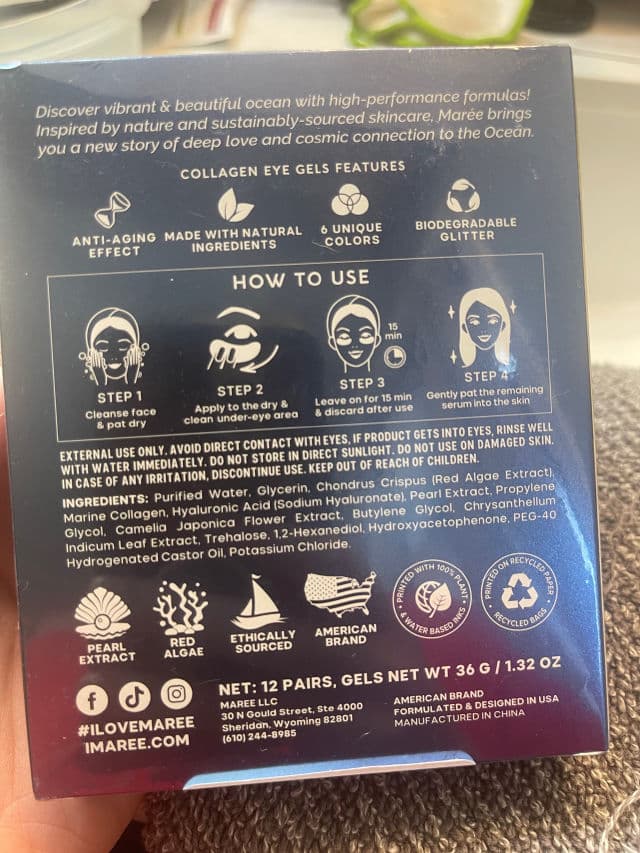 Marée Marine Collagen Eye Gels review photo by KaySmith