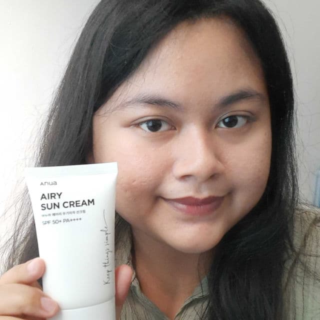 ANUA Airy Sun Cream SPF50+ PA++++  review photo by dindaskind