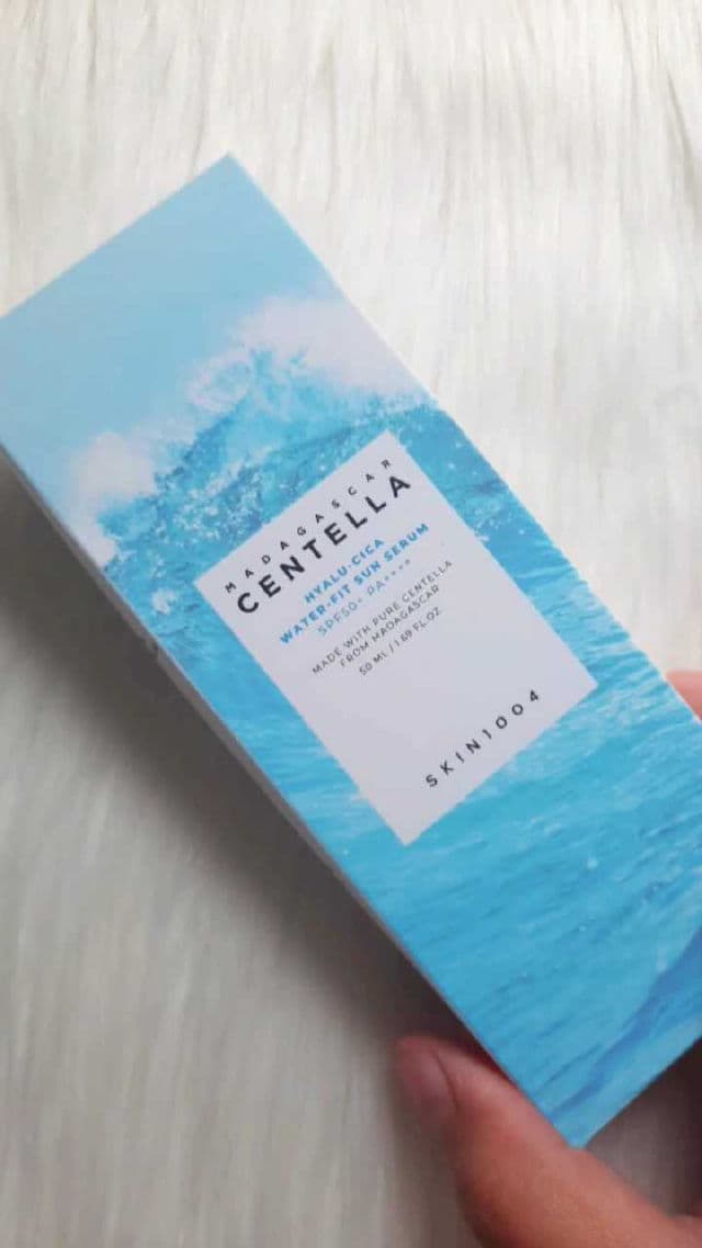 SKIN1004 Madagascar Centella Hyalu-Cica Water-Fit Sun Serum SPF50+ PA++++ review photo by dindaskind