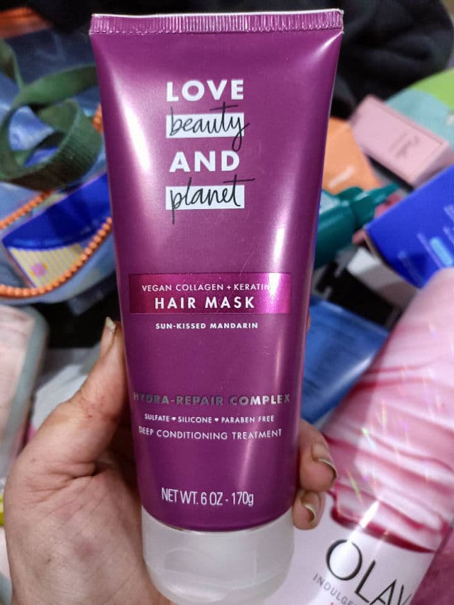 Love Beauty and Planet Vegan Collagen, Keratin & Sun-kissed Mandarin Deep Conditioning Hair Mask  review photo by GYPSYPOTIONS94