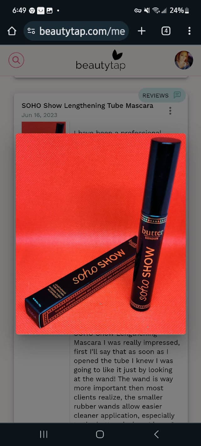 Butter London Soho Show Mascara review photo by DaniLee